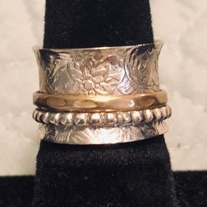 Ladies wide band ring